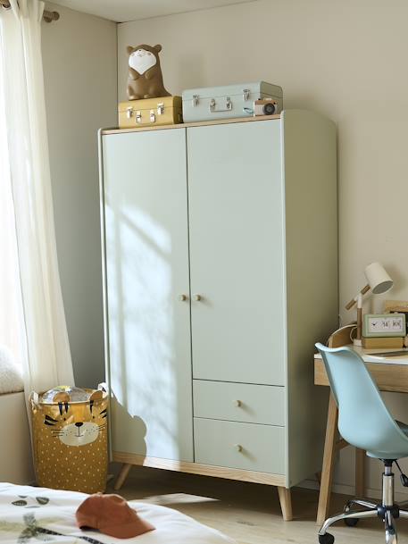 Armoire 2 portes CONFETTI blanc+Vert 11 - vertbaudet enfant 