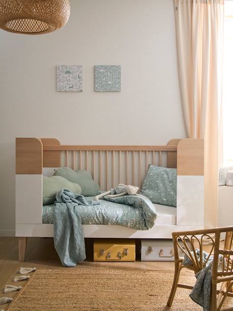 Lit Bébé évolutif 70x140cm MOKA blanc moyen 1 - vertbaudet enfant 