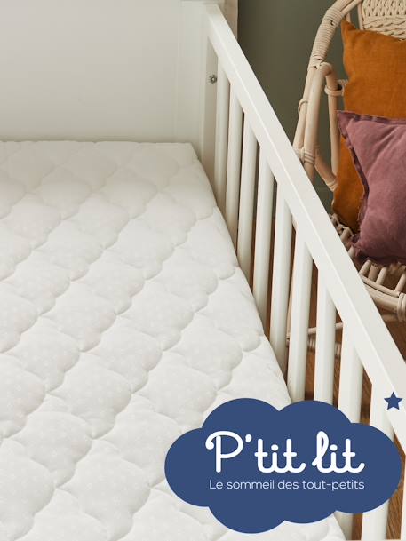 Matelas bébé Climatisé anti-acariens déhoussable blanc 3 - vertbaudet enfant 