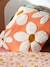 Coussin carré fleurs à pompons mandarine 1 - vertbaudet enfant 