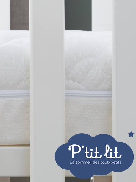 Matelas bébé Climatisé anti-acariens déhoussable blanc 4 - vertbaudet enfant 
