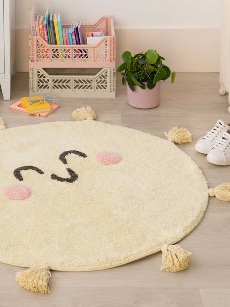 Tapis coton lavable You're my sunshine jaune 1 - vertbaudet enfant 