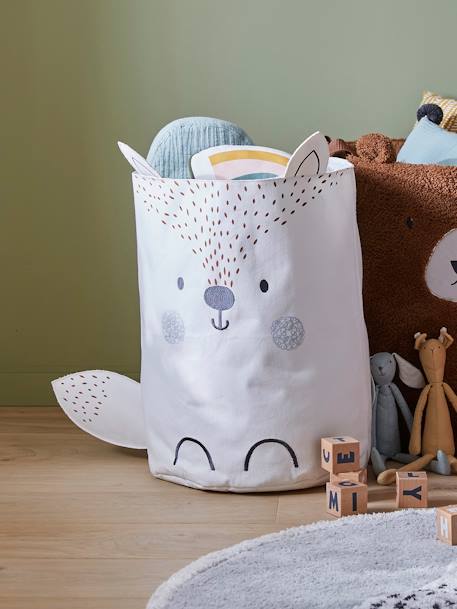 Panier à linge Renard des neiges blanc 1 - vertbaudet enfant 