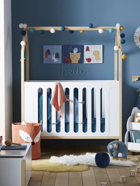 Lit bébé cabane coconut transformable banquette blanc 6 - vertbaudet enfant 