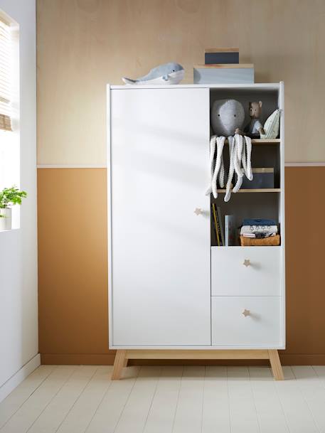 Armoire GRANDE OURSE Blanc/bois 1 - vertbaudet enfant 