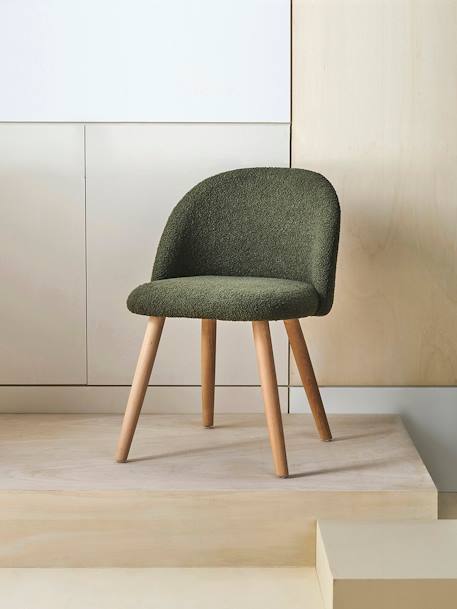 Chaise fausse fourrure enfant cannelle+ivoire+kaki 17 - vertbaudet enfant 