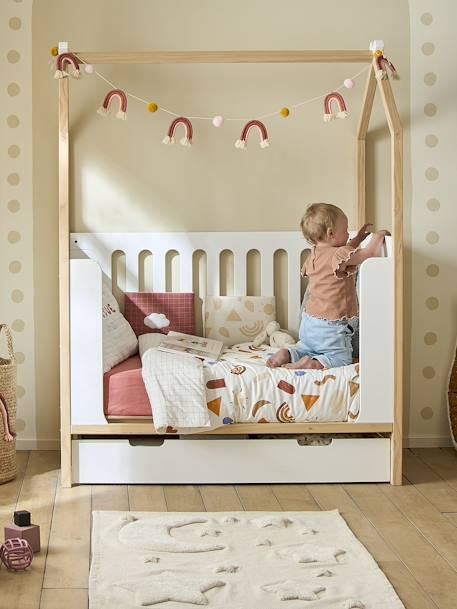 Tiroir de lit bébé à roulettes Milo blanc 5 - vertbaudet enfant 