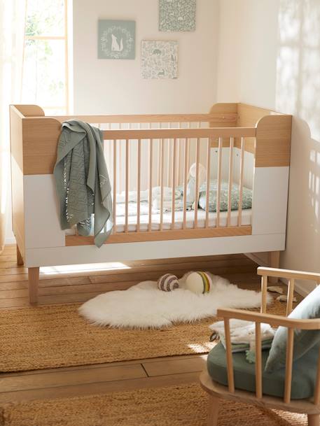 Lit Bébé évolutif 70x140cm MOKA blanc moyen 2 - vertbaudet enfant 