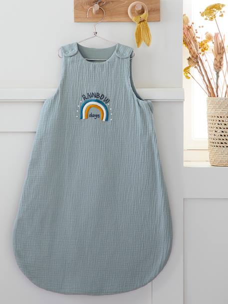 Gigoteuse été en gaze de coton bio* RAINBOW bleu 2 - vertbaudet enfant 