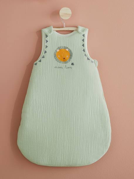 Gigoteuse en gaze de coton MON PETIT LION vert 1 - vertbaudet enfant 