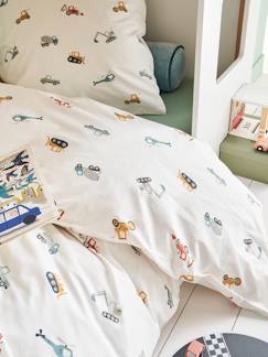 Linge de maison et décoration-Linge de lit enfant-Housse de couette-Parure housse de couette enfant et taie oreiller CHANTIER
