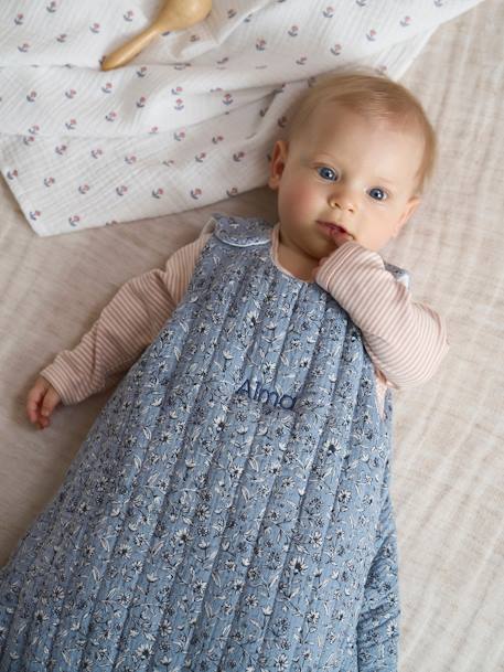 Gigoteuse en gaze de coton INDIA personnalisable bleu imprimé 1 - vertbaudet enfant 