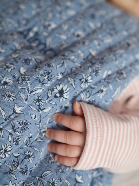 Gigoteuse en gaze de coton INDIA personnalisable bleu imprimé 3 - vertbaudet enfant 