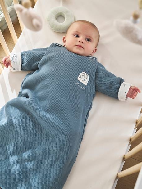 Gigoteuse hiver manches longues amovibles HYGGE bleu grisé 1 - vertbaudet enfant 