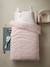 Drap housse LAPIN ROMANTIQUE ivoire / rose 2 - vertbaudet enfant 