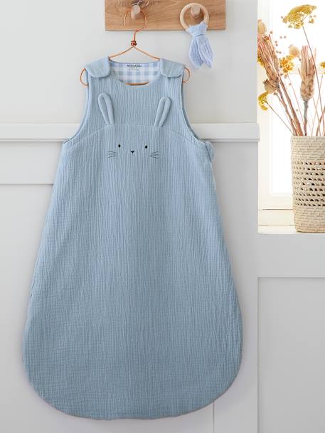 Gigoteuse spéciale été en gaze de coton bio* LOVELY FARM bleu 1 - vertbaudet enfant 