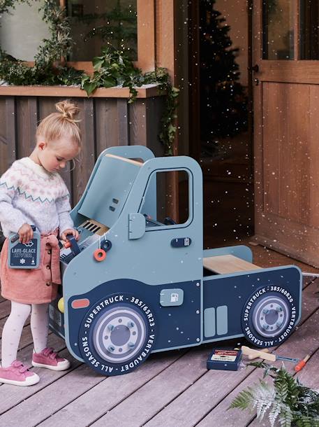 Ma voiture à réparer en bois FSC® beige 5 - vertbaudet enfant 