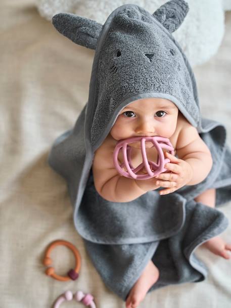 Bébé-Cape de bain + gant de toilette BIO*