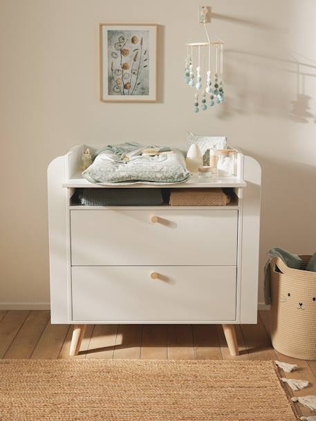 Commode à langer CONFETTI blanc 1 - vertbaudet enfant 