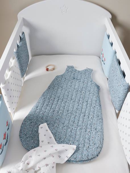 Gigoteuse en gaze de coton INDIA personnalisable bleu imprimé 2 - vertbaudet enfant 