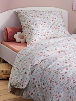 Linge de maison et décoration-Linge de lit enfant-Housse de couette-Parure housse de couette et taie d'oreiller RAINBOW FLOWERS