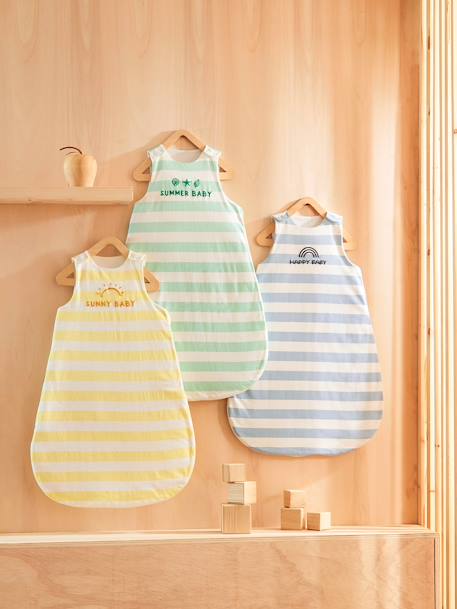 Gigoteuse été BÉBÉ D'ÉTÉ jaune+rayé bleu+vert 3 - vertbaudet enfant 