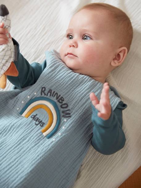 Gigoteuse été en gaze de coton bio* RAINBOW bleu 1 - vertbaudet enfant 