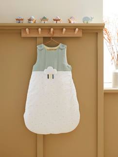 Linge de maison et décoration-Gigoteuse bi-matière MENTHE A L'EAU
