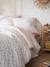 Parure housse de couette et taie d'oreiller réversible FLEURS RAYURES, avec coton recyclé rose imprimé 1 - vertbaudet enfant 