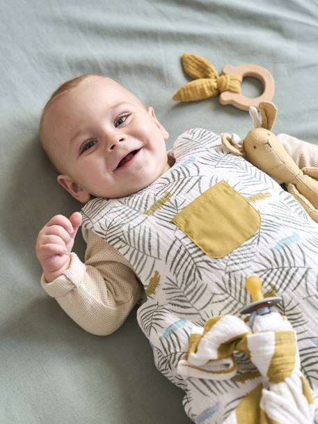 Gigoteuse en gaze de coton TREK blanc imprimé 1 - vertbaudet enfant 