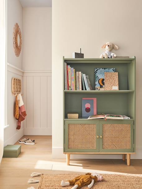 Bibliothèque cannage POÉSIE rose+vert 4 - vertbaudet enfant 