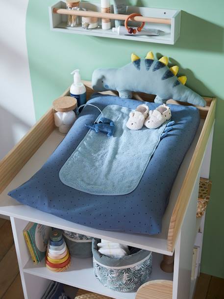 Matelas à langer PETIT DINO personnalisable bleu 4 - vertbaudet enfant 