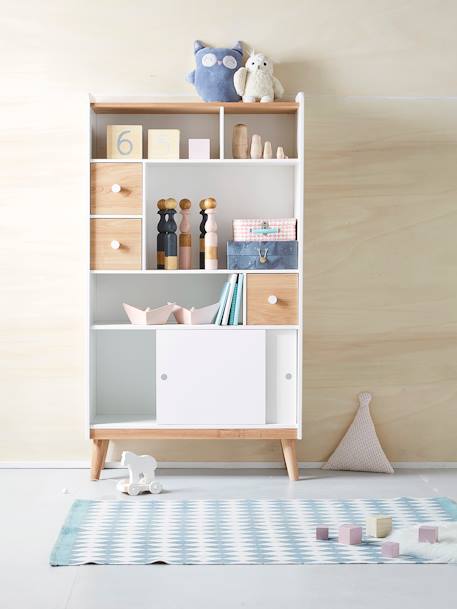 Etagère-bibliothèque CONFETTI blanc 1 - vertbaudet enfant 