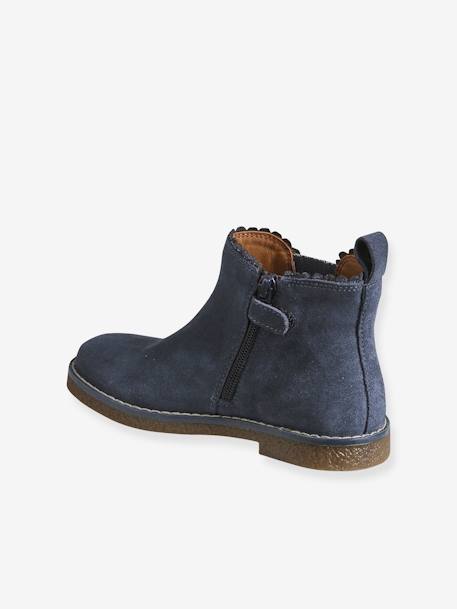Boots enfant fille cuir élastiquées et zippées bordeaux+camel+marine+or+vert 13 - vertbaudet enfant 