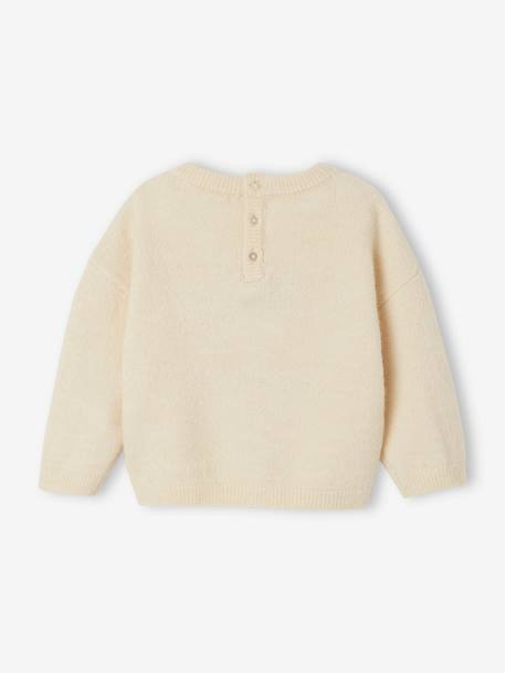 Pull de Noël renne détails brillants bébé beige poudré 2 - vertbaudet enfant 