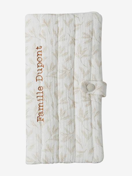 Protège livret de famille en gaze de coton Hygge+ocre 1 - vertbaudet enfant 