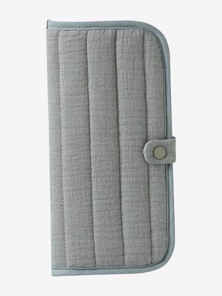 Protège livret de famille en gaze de coton ocre+vert sauge 5 - vertbaudet enfant 