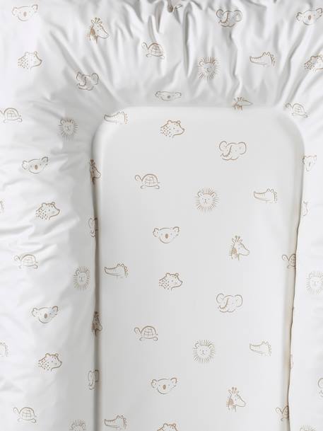 Matelas à langer Lionceau Babylone+Bayou+blanc imprimé+écru 2 - vertbaudet enfant 