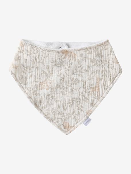Lot 3 bavoirs bandanas en gaze de coton Babylone+Bord de mer+Broceliande+Dans les bois+Hanoi+Hérisson+Hygge+lot renard+Mon coeur+Tanzanie 4 - vertbaudet enfant 
