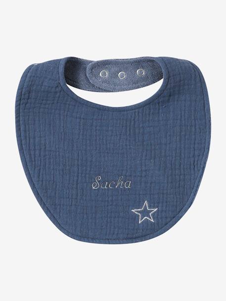 Lot 3 bavoirs naissance en gaze de coton lot bleu+lot rose 7 - vertbaudet enfant 