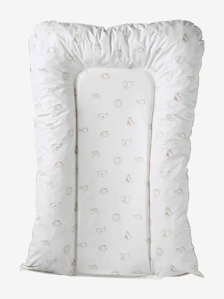 Matelas à langer Lionceau Babylone+Bayou+blanc imprimé+écru 1 - vertbaudet enfant 