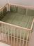 Tour de lit / tour de parc pare-chocs en gaze de coton uni olive+taupe 1 - vertbaudet enfant 