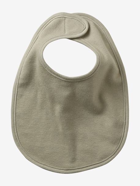 Lot 7 bavoirs naissance en coton bio* Babylone+ficelle+Hérisson+rose pâle+Tanzanie+vert d'eau 7 - vertbaudet enfant 