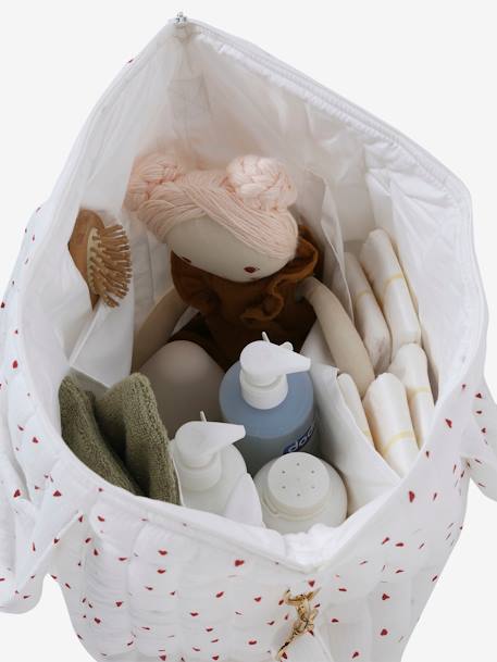 Sac à langer en gaze de coton Plume blanc imprimé+Hygge+ivoire imprimé+ivoire végétal+vanille 29 - vertbaudet enfant 