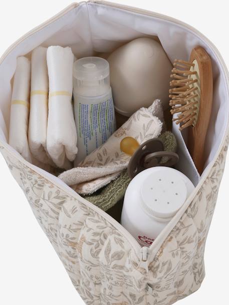 Trousse de toilette enfant en gaze de coton Babylone+bleu grisé+imprimé fleurs grenier+Lovely Leo 5 - vertbaudet enfant 