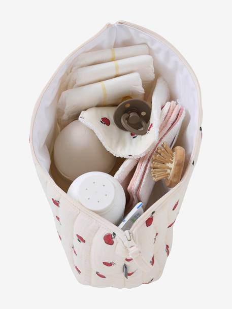 Trousse de toilette en gaze de coton bleu grisé+rose 7 - vertbaudet enfant 