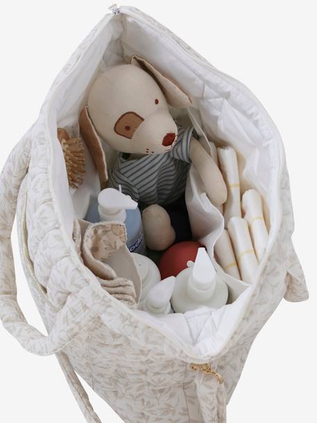 Sac à langer en gaze de coton Plume blanc imprimé+Hygge+ivoire imprimé+ivoire végétal+vanille 12 - vertbaudet enfant 