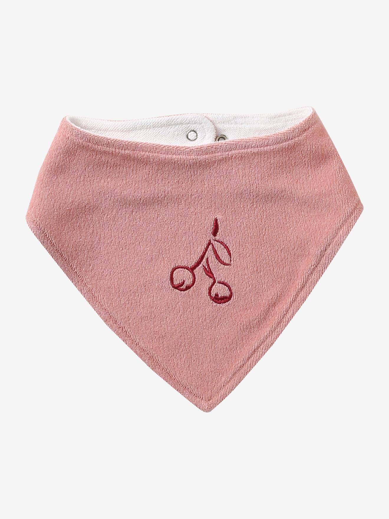 Lot De 3 Bavoirs Bandana Bébé - Coton Et éponge - Motifs Chien, Damier, Uni - Fermeture Pression - Doux Et Lavable