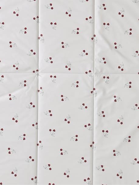 Tapis à langer de voyage LOVELY NATURE blanc imprimé+Cherry 11 - vertbaudet enfant 