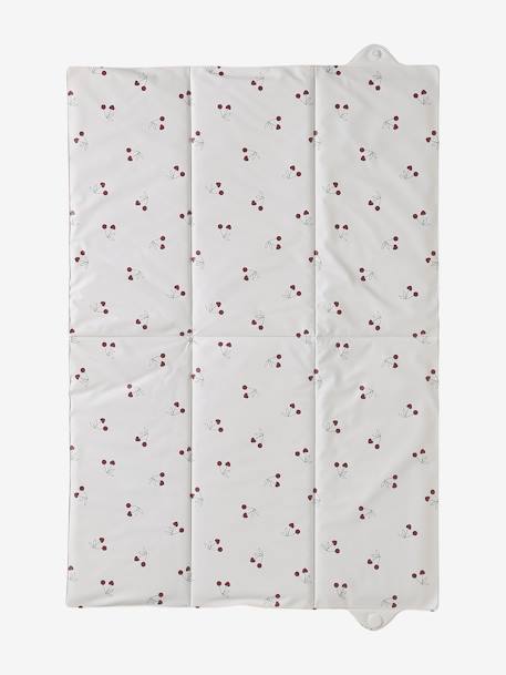 Tapis à langer de voyage LOVELY NATURE blanc imprimé+Cherry 8 - vertbaudet enfant 